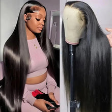 Load image into Gallery viewer, Straight Lace Front Wig Human Hair Density 13x4 HD Clear Lace Front Wig Pre Pull Baby Hair