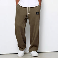 Load image into Gallery viewer, Waffle Straight Pants Fashion Brand Loose Loose Drawstring Pockets Trousers Casual Men's Clothing