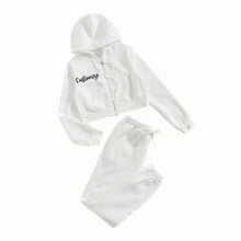 Load image into Gallery viewer, Zipper Sweater Wide-leg Pants Sports Suit