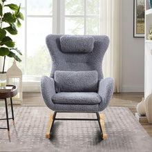 Load image into Gallery viewer, Rocking Chair Nursery, Modern Rocking Chair With High Backrest