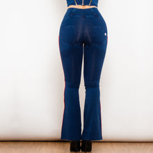 Load image into Gallery viewer, Shascullfites Melody Side Striped High Waist Skinny Jeans Bum Lift Pants Woman Sexy Push Up Jeans Denim Flare Jeans
