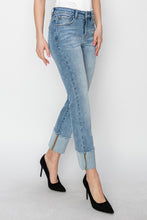 Load image into Gallery viewer, RISEN Full Size High Rise Cuffed Slim Straight Jeans