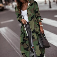 Load image into Gallery viewer, Fashion Personality Casual Lapel Mid-length Trench Coat Women