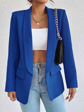 Cargar imagen en el visor de la galería, Blazer de manga larga con cuello chal