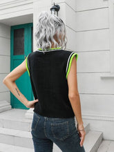 Load image into Gallery viewer, Geometric V-Neck Sweater Vest