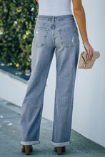 Load image into Gallery viewer, Distressed Straight Leg High Waist Jeans