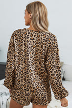 Load image into Gallery viewer, Quarter-Button Top and Drawstring Shorts Loungewear Set