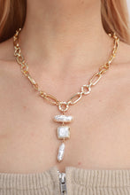 Load image into Gallery viewer, Freshwater Pearl Chunky Chain Necklace