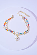Load image into Gallery viewer, Multicolored Bead Double-Layered Charm Bracelet