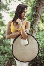 Load image into Gallery viewer, OVAL SHAPED SLIP SOLO JUTE STRAW HAND/SHOULDER BAG