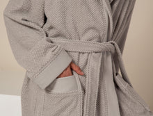 Load image into Gallery viewer, Men's Gray Turkish Cotton Bathrobe