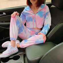 Load image into Gallery viewer, Women Set Tie Dye Long Sleeve Top Shirt And Pants Loose Two Piece