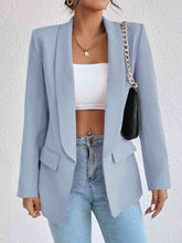 Cargar imagen en el visor de la galería, Blazer de manga larga con cuello chal