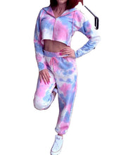 Load image into Gallery viewer, Women Set Tie Dye Long Sleeve Top Shirt And Pants Loose Two Piece