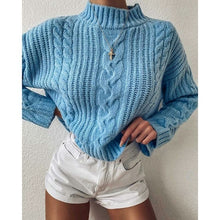 Load image into Gallery viewer, solid color new crochet sweater