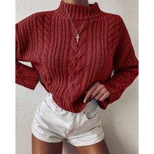 Load image into Gallery viewer, solid color new crochet sweater