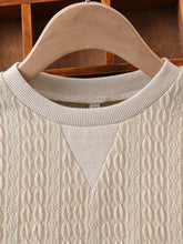 Load image into Gallery viewer, Kids Cable-Knit Texture Top and Joggers Set