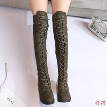 Load image into Gallery viewer, Winter Women Boots Leather Women Over The