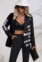 Load image into Gallery viewer, Letter Graphic Button Up Blazer