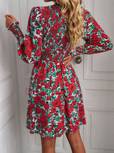Load image into Gallery viewer, Printed Puff Sleeve Smocked Dress