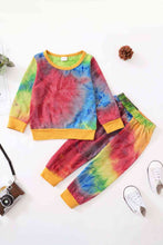 Cargar imagen en el visor de la galería, Conjunto de chándal y top con efecto tie-dye para niños