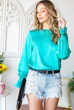 Load image into Gallery viewer, Flounce Sleeve Keyhole Blouse
