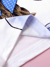 Load image into Gallery viewer, Graphic Bow Detail Top and Polka Dot Pleated Skirt Set