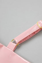 Load image into Gallery viewer, PU Leather Buckle Detail Cropped Cami and Skirt Set