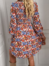 Load image into Gallery viewer, Printed Puff Sleeve Smocked Dress