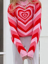 Load image into Gallery viewer, Heart Mock Neck Long Sleeve Sweater