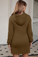 Load image into Gallery viewer, Drawstring Long Sleeve Hooded Dress