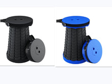 Load image into Gallery viewer, Travel Folding Stool Portable Outdoor Adjustable Retractable Stool Contracting Shoe Changing Seat Fishing Elderly Walking Stool