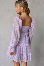 Load image into Gallery viewer, Leopard Applique Flounce Sleeve Smocked Tiered Dress