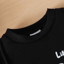 Load image into Gallery viewer, LITTLE BOSS Round Neck Long Sleeve Tee and Pants Set