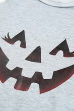 Load image into Gallery viewer, Halloween Graphic Cold-Shoulder Distressed Sweatshirt