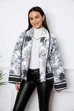 Load image into Gallery viewer, Printed Long Sleeve Winter Coat with Pockets