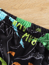 Cargar imagen en el visor de la galería, Conjunto de sudadera y pantalón con estampado de dinosaurio para niños