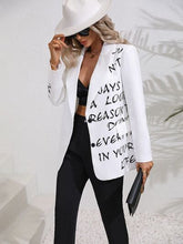 Load image into Gallery viewer, Letter Graphic Button Up Blazer