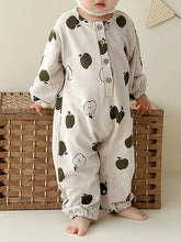 Load image into Gallery viewer, Printed Button Up Dropped Shoulder Jumpsuit