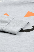 Load image into Gallery viewer, Halloween Graphic Cold-Shoulder Distressed Sweatshirt