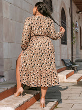 Load image into Gallery viewer, Plus Size Terrazzo Tie Waist Midi Dress