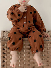 Load image into Gallery viewer, Printed Button Up Dropped Shoulder Jumpsuit