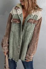 Load image into Gallery viewer, Snap Front Hooded Corduroy Shacket