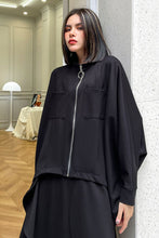 Load image into Gallery viewer, Zip Up Dolman Sleeve Jacket