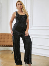 Load image into Gallery viewer, Full Size Sequin Square Neck Wide Leg Jumpsuit