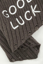 Load image into Gallery viewer, GOOD LUCK Distressed Off-Shoulder Sweater