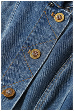 Load image into Gallery viewer, GAWQO Fringe Detail Cropped Jacket and Denim Vest Set