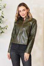 Load image into Gallery viewer, Mock Neck Zip Up Jacket