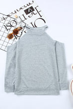 Load image into Gallery viewer, Halloween Graphic Cold-Shoulder Distressed Sweatshirt