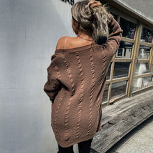 Cargar imagen en el visor de la galería, Cárdigan abierto con ribete acanalado y punto trenzado